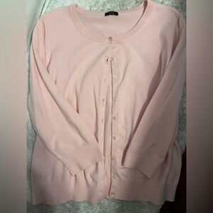 Talbots Cardigan (soft pink with pearl buttons) - approx size Women’s L